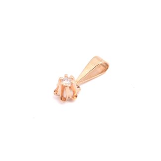 HÄNGE M BRILJANT-SLIPAD DIAMANT, 9MM INKL ÖGLAN, SVENSK "KATTFOT"-STÄMPEL