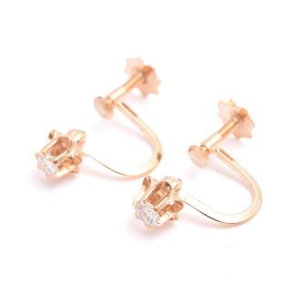PAR ÖRHÄNGEN M BRILJANT-SLIPADE DIAMANTER TOT. CA 0,30CT (OBS!! SKRUVLÅS) SVENSKA STÄMPLAR