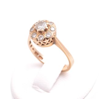 RING M 9 BRILJANT-SLIPADE DIAMANTER TOT. 0,55CT, 16,25MM, TILLV. ELOF OLSSON, GÖTEBORG 1984