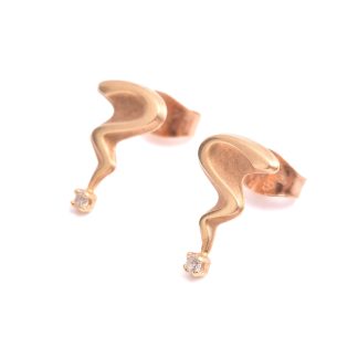 PAR ÖRHÄNGEN M VITA CUBIC ZIRKONIA, 1,2CM, DESIGN: PERNILLA WIBERG, TILLV. ALTON, FALKÖPING