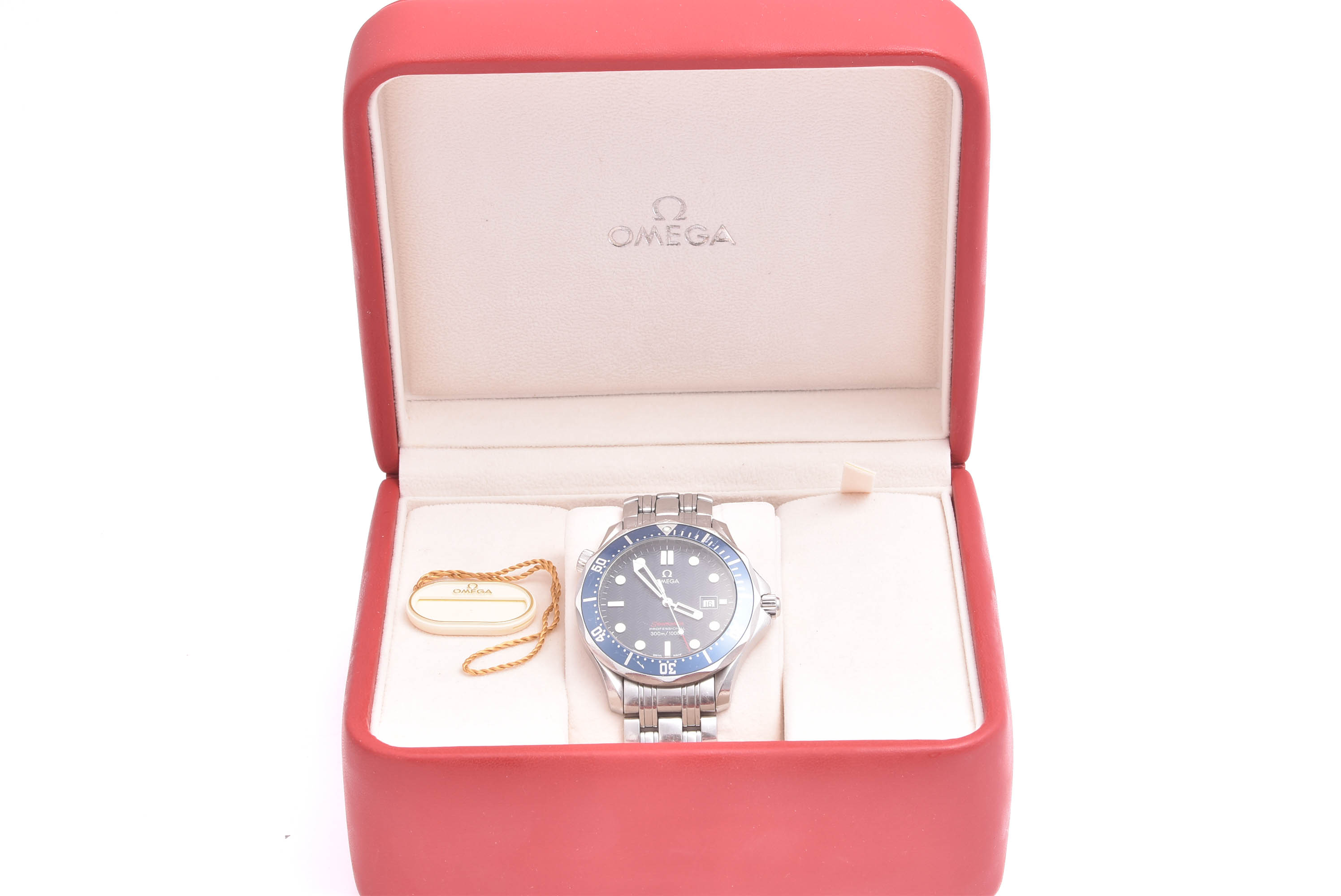 HERRUR OMEGA SEAMASTER PROFESSIONAL 300M Q 41MM (REPOR PÅ RINGEN, BATTERIET HÅLLER PÅ ATT TA SLUT) MODELL: 2221.80.00 MED CERT (2010), PICTOGRAM, MANUAL & 2 LÄNKBITAR I ORIG ETUI MED YTTER-LÅDA - Bild 3