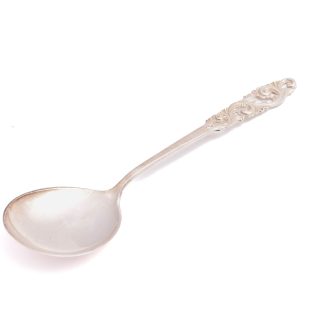 UPPLÄGGNINGSSKED SILVER 193MM, MODELL: TELESÖLV, DESIGN: BRÖDRENE MYLIUS, NORSKA STÄMPLAR & SVENSK IMPORT-STÄMPEL