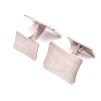 PAR MANSCHETTKNAPPAR SILVER, 2CM, TILLV. FORSELL, FALKENBERG 1947