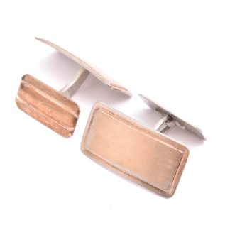 PAR MANSCHETTKNAPPAR SILVER (DELVIS FÖRGYLLDA) 2,4CM