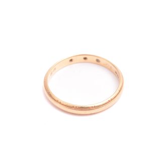 RING M 3 BRILJANT-SLIPADE DIAMANTER TOT. 0,03CT, 18,5MM, GRAVYR I SKENAN, SVENSK IMPORT-STÄMPEL