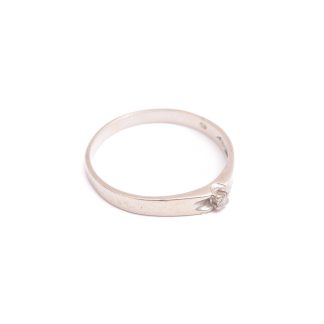 RING VITGULD M BRILJANT-SLIPAD DIAMANTCA 0,03CT, 17,75MM, SVENSK IMPORT-STÄMPEL
