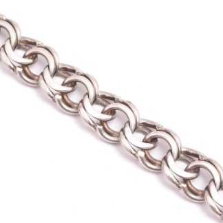 ARMLÄNK SILVER BISM 19,5CM, BREDD: 1CM, SVENSK IMPORT-STÄMPEL