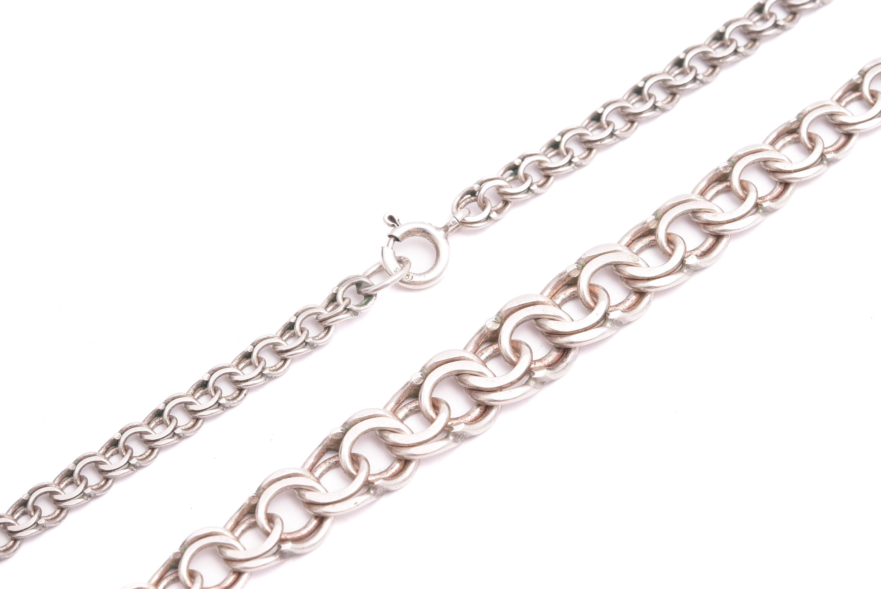 HALSKEDJA SILVER BISM DOSERAD 43CM, BREDD: 4,5-8,9MM, TILLV. NSE, KÖPING