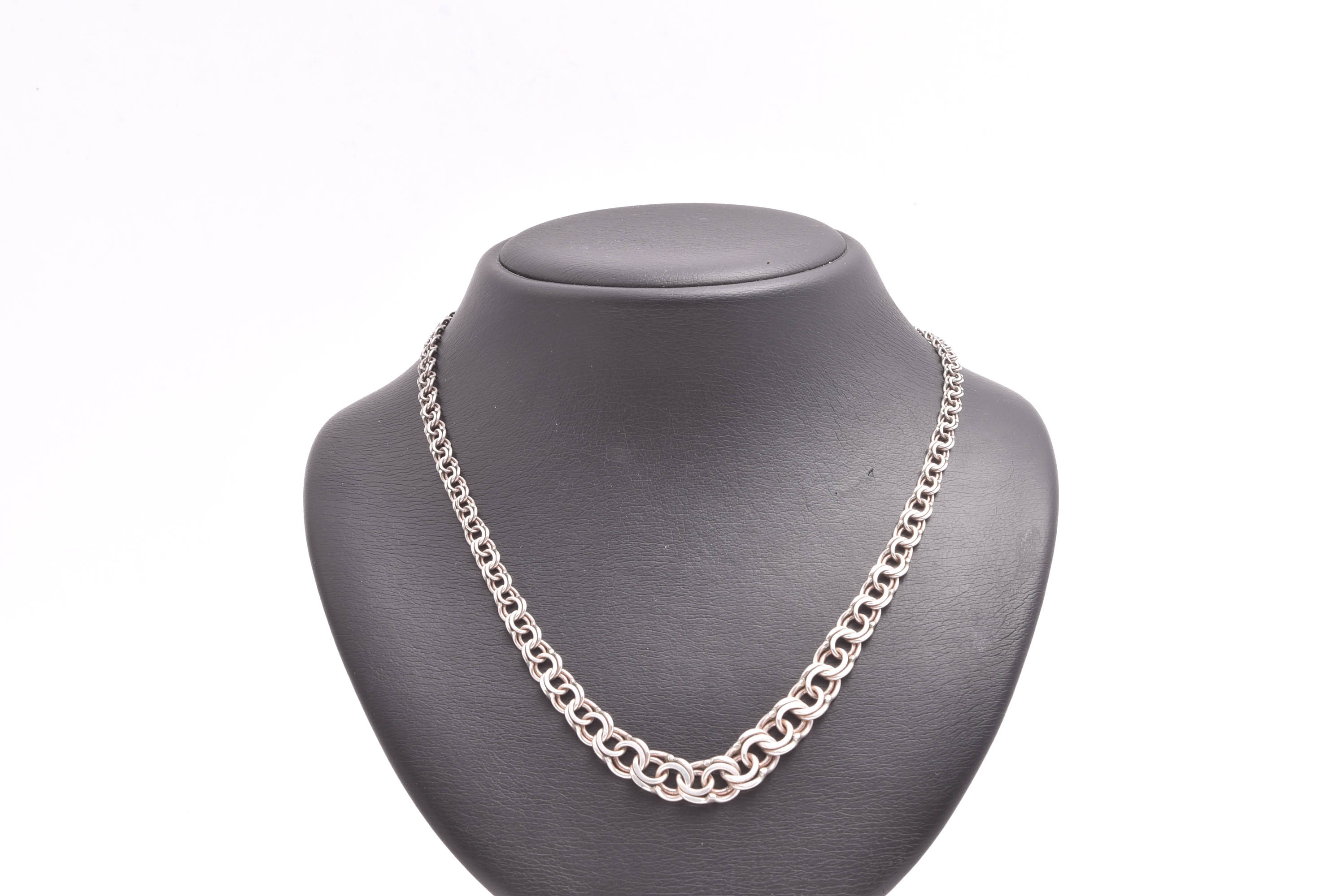 HALSKEDJA SILVER BISM DOSERAD 43CM, BREDD: 4,5-8,9MM, TILLV. NSE, KÖPING - Bild 2