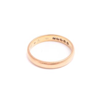 RING M 5 BRILJANT-SLIPADE DIAMANTER TOT. 0,07CT, 17,5MM, GRAVYR I SKENAN, SVENSK "KATTFOT"-STÄMPEL