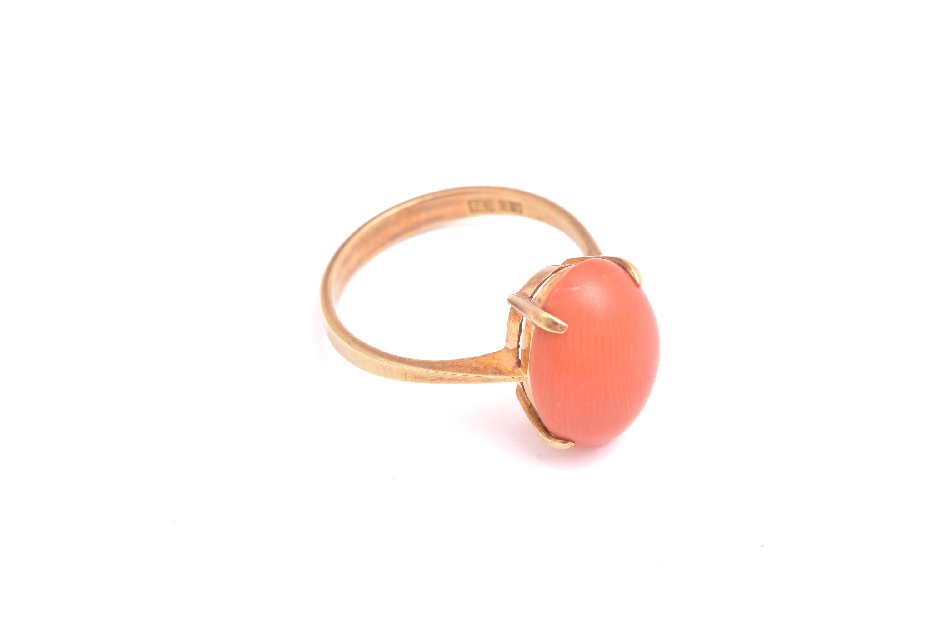 RING M CABOCHON-SLIPAD KORALL, 16,5MM - Bild 2