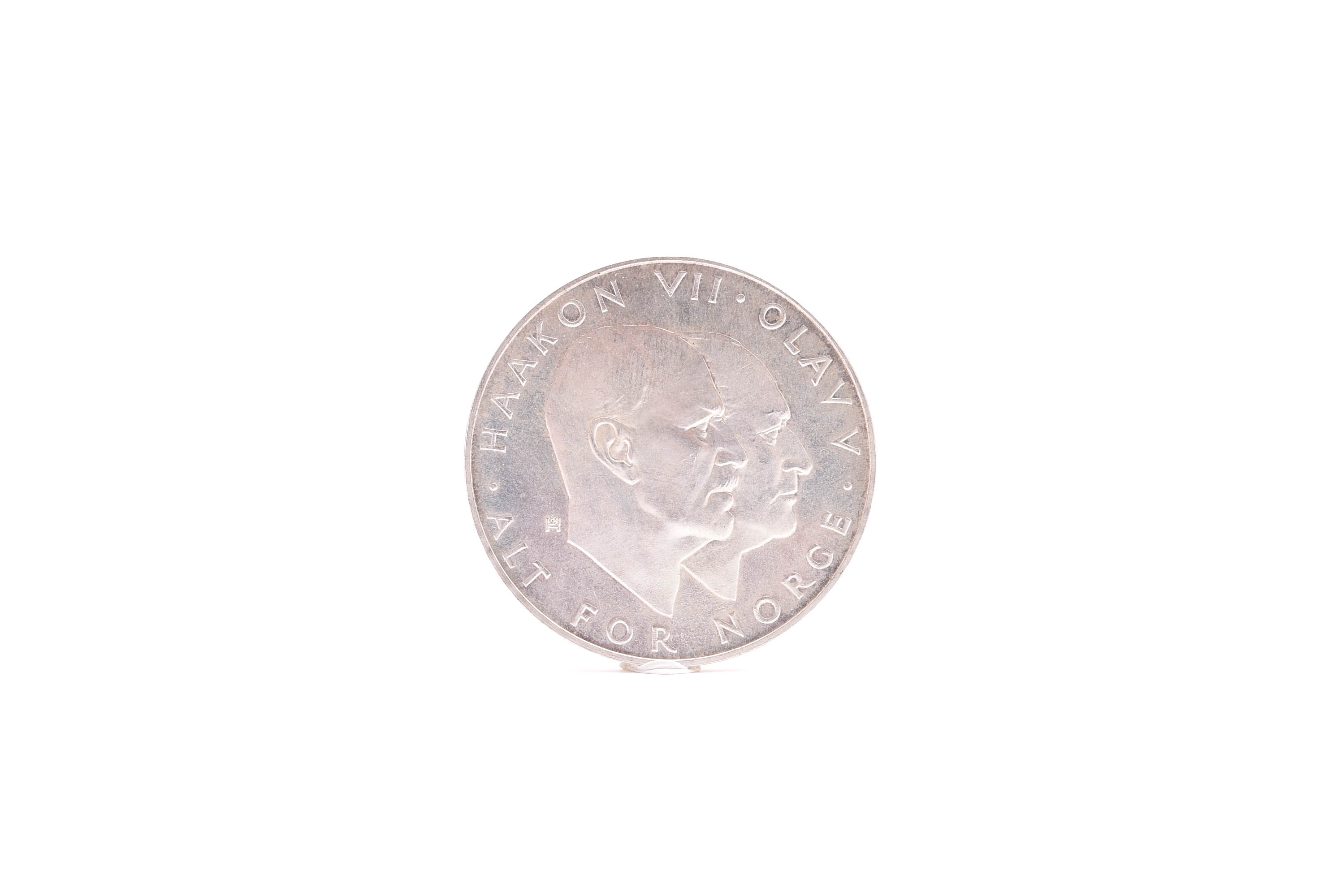 MINNESMYNT SILVER 25:- NORGE 1970 ”FRIGJÖRINGEN 8 MAJ 1945”, SILVERHALT: 87,5% - Bild 2