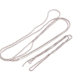 HALSKEDJA SILVER 80CM, BREDD: 1,5MM, TILLV. BALESTRA, ITALIEN, 12,3G, SILVERHALT: 92,5% + HALSKEDJA SILVER (DEFEKT) 3,6G, SILVERHALT: 83%