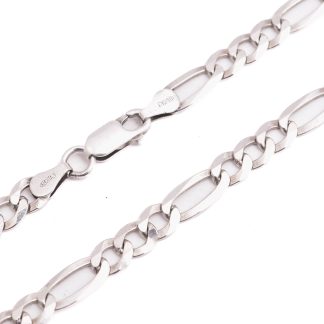 HALSKEDJA SILVER FIGARO (NGT VRIDEN) 51CM, BREDD: 5,4MM