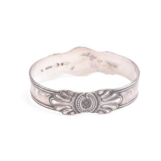 SERVETTRING SILVER M GRAVYR "KIM", 4,9CM, NORSKA STÄMPLAR