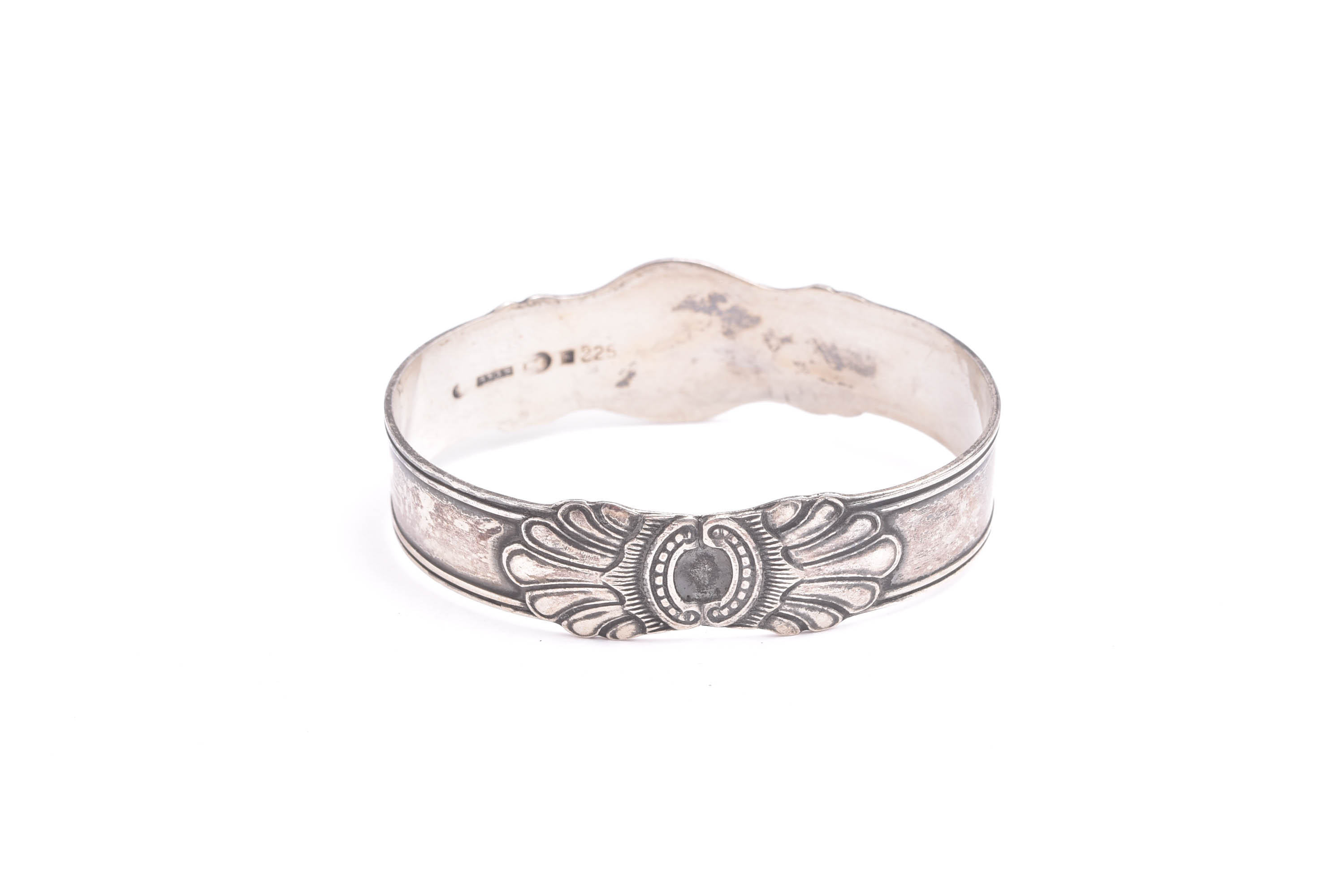 SERVETTRING SILVER M GRAVYR ”KIM”, 4,9CM, NORSKA STÄMPLAR