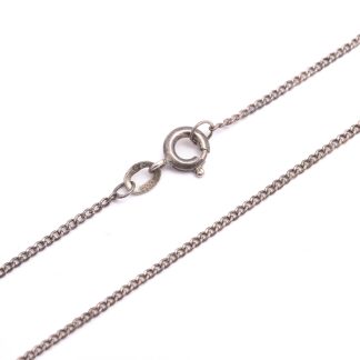 HALSKEDJA PANSAR SILVER 42CM, SVENSK IMPORT-STÄMPEL