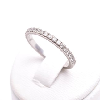 RING VITGULD ALLIANS M 21 BRILJANT-SLIPADE DIAMANTER TOT. 0,29CT WESSELTON Si, 16MM, TILLV. GULDFYND, REK. NYPRIS: 13998:-