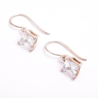 PAR ÖRHÄNGEN SILVER M VITA SYNTETISKA STENAR, 1,9CM INKL ÖGLAN, TILLV. GULDFYND