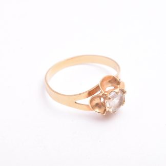 RING M VIT SYNTETISK STEN, 16,25MM, SVENSK IMPORT-STÄMPEL