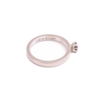 RING VITGULD M BRILJANT-SLIPAD DIAMANT 0,20CT, 17,25MM (GRAVYR I SKENAN, GULDET NGT REPIGT) TILLV. SMYCKA, KARLSTAD