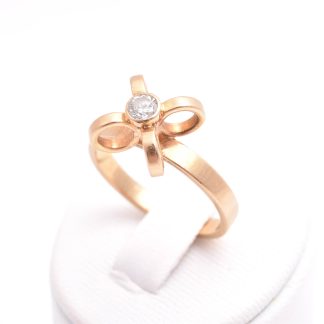 RING M BRILJANT-SLIPAD DIAMANT CA 0,15CT, 17,75MM, TILLV. CECILIA JOHANSSON, GÖTEBORG 1976, SIGNERAD