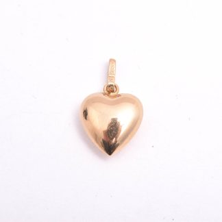 HÄNGE HJÄRTA, 1,9CM INKL ÖGLAN (SMÅREPOR) TILLV. HEDBERGS GULD, DALSJÖFORS 1987