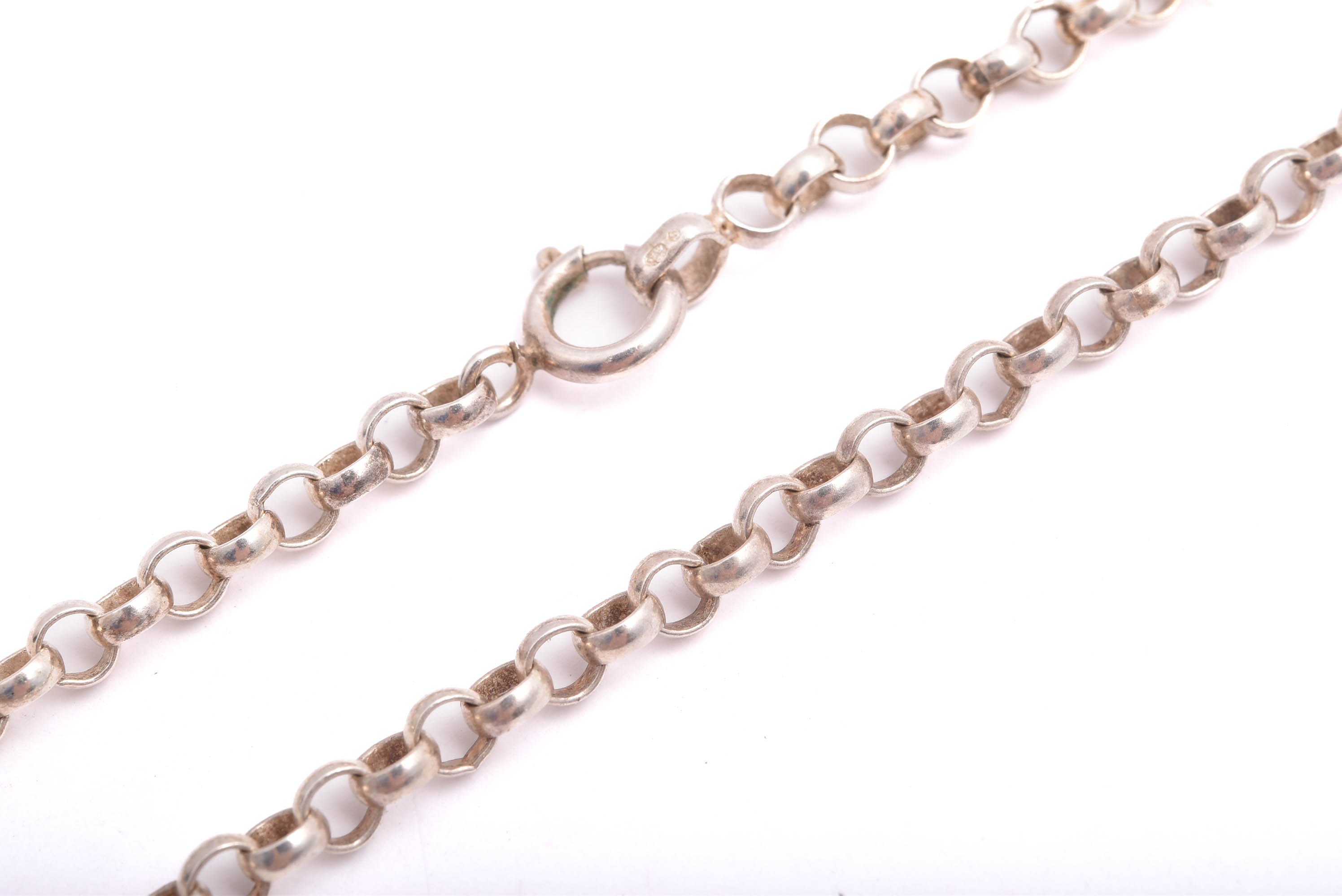 HALSKEDJA SILVER ÄRTLÄNK 53,5CM, SVENSK IMPORT-STÄMPEL