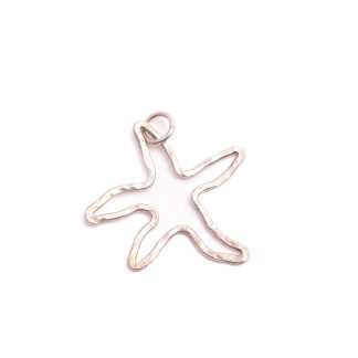 HÄNGE SILVER SJÖSTJÄRNA, 3,7CM INKL ÖGLAN, SVENSK STADSSTÄMPEL