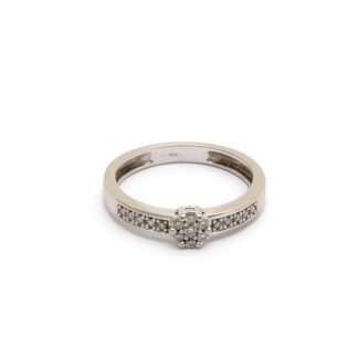 DIAMANTRING I VITGULD TOT. CA: 0,12CT ø 16,25MM - TILLV. GULDFYNDGRUPPEN