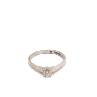 RING I VITGULD MED DIAMANT 0,23CT CA: WESSELTON SI ø 17MM - TILLV. CESON I GÖTEBORG