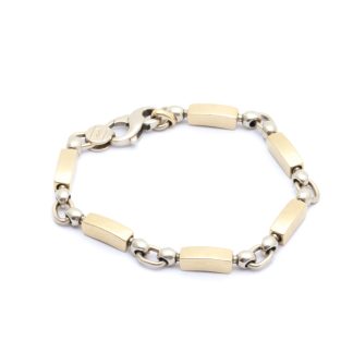 DEFEKT ARMBAND I RÖD OCH VITGULD