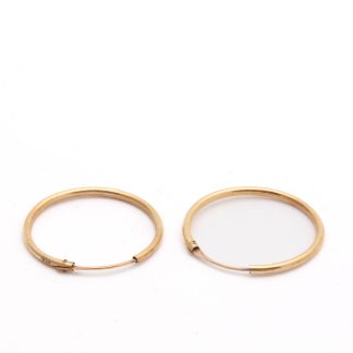 PAR ÖRHÄNGEN HOOPS / RINGAR ø 18MM - NÅGOT OJÄMNA OCH MISSFÄRGADE