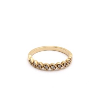 RING MED DIAMANTER TOT. CA: 0,05CT ø 16MM - TILLV. GULDFYNDGRUPPEN