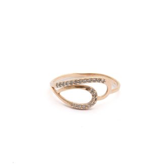 RING I ROSÉGULD MED DIAMANTER TOT. CA: 0,10CT ø 17,5MM