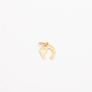 HÄNGE HÄSTSKO MED FYRKLÖVER 18x10MM