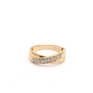 RING MED DIAMANTER TOT. CA. 0,10CT ø 19MM - TILLV. GULDFYNDGRUPPEN