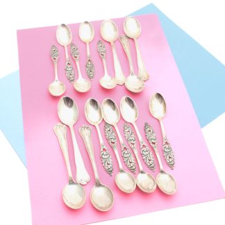 6 MOCCASKEDAR CA 11CM + 12 MOCCASKEDAR CA 10CM SILVER TOTALVIKT: