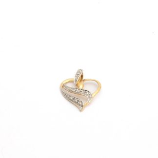 HÄNGE HJÄRTA MED DIAMANTER TOT. CA: 0,05CT 17x14MM - TILLV. GULDFYNDGRUPPEN