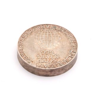 SILVERMYNT BEST INVESTMENT ø 4CM - TILLV. NSE I KÖPING 1981 - OBS! NÅGRA NAGG OCH REPOR