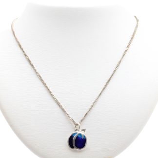 HALSKEDJA PANSAR MED HÄNGE EMALJ 49CM, HÄNGETS MÅTT: 22x16MM