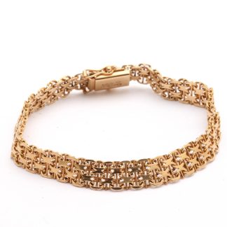 ARMBAND X-LÄNK MED STAV, 18,5CM, BREDD: 6MM - TILLV. SVERIGE