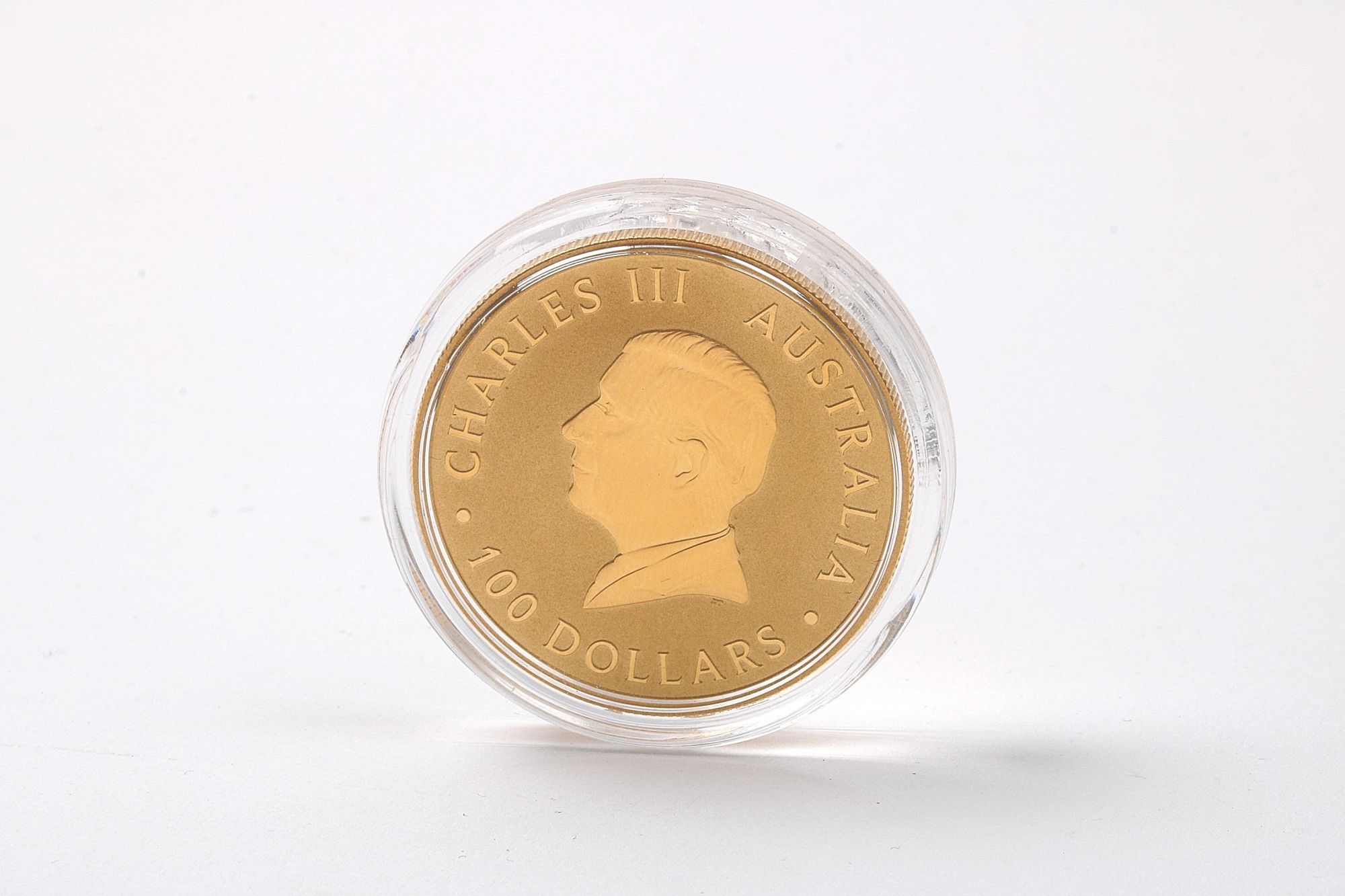 MYNT FINGULD 9999. CHARLES III 100 DOLLARS AUSTRALIA 2025