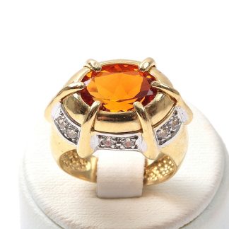 RING MED SYNTETISKA STENAR. 17,25MM. TOTALVIKT