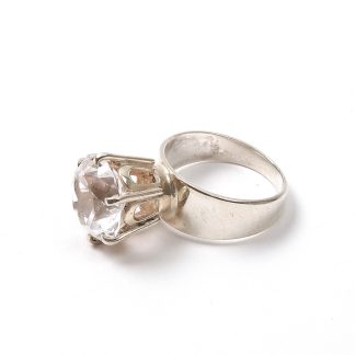 RING SILVER MED VIT STEN. 16,5MM TILLV. ALTON 1967