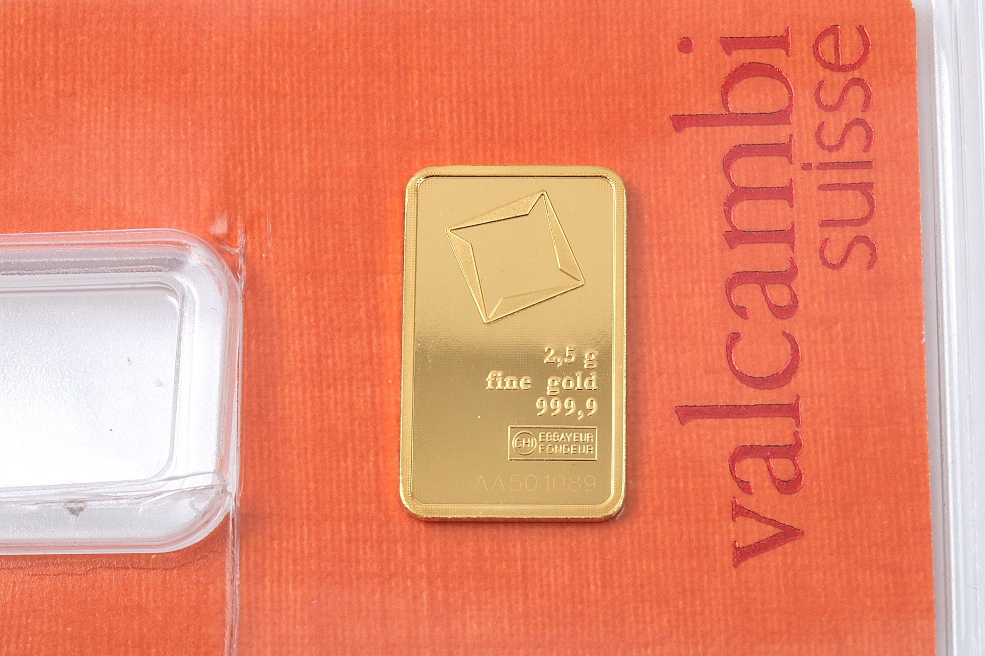 TACKA FINGULD 999,9 VALCAMBI SUISSE