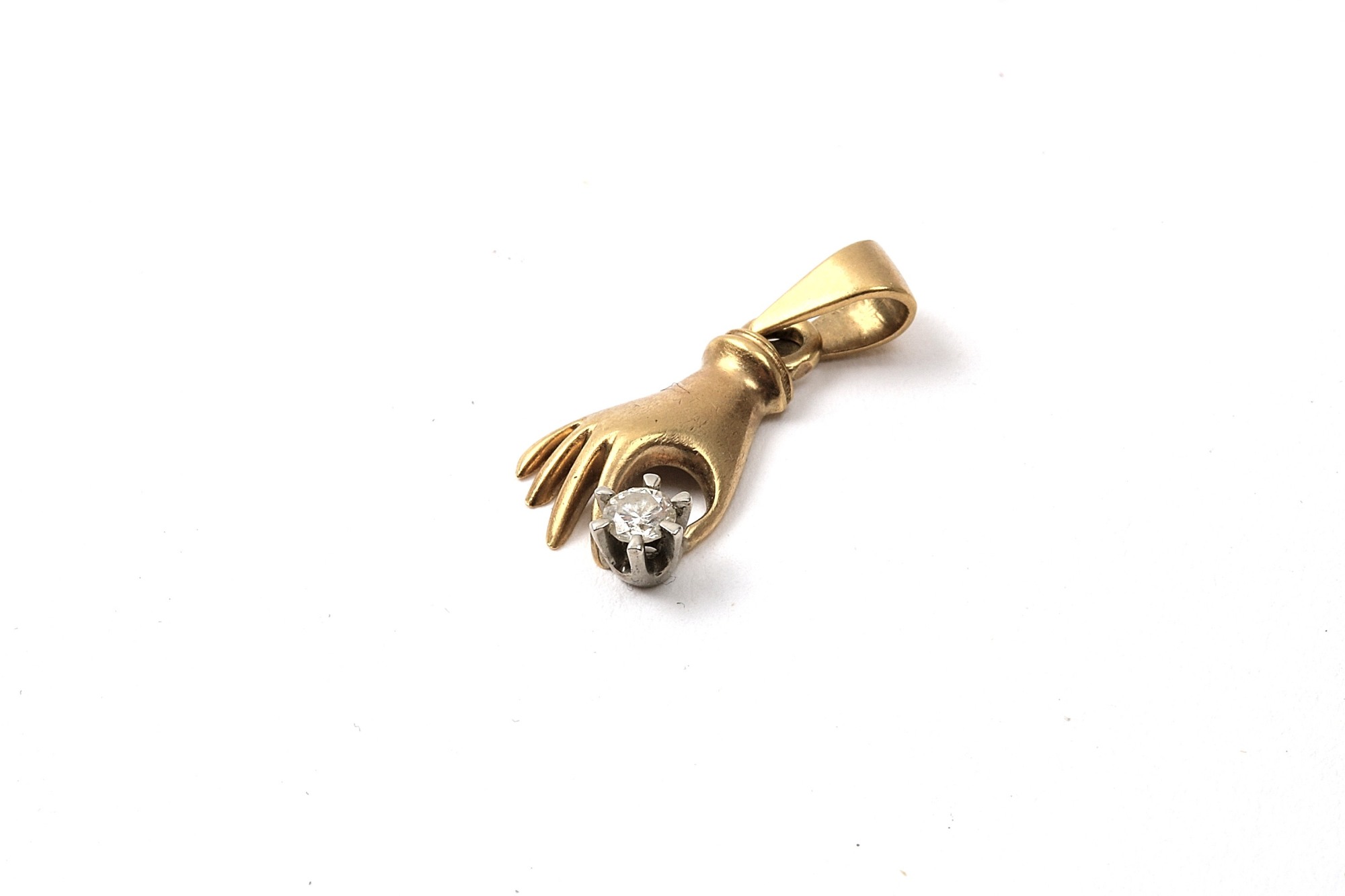 HÄNGE HAND MED DIAMANT 2,0CM
