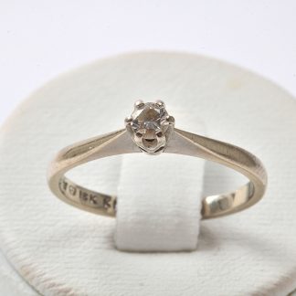 RING MED DIAMANT 0,13CT. 16,5MM. TILLV. GULDFYND