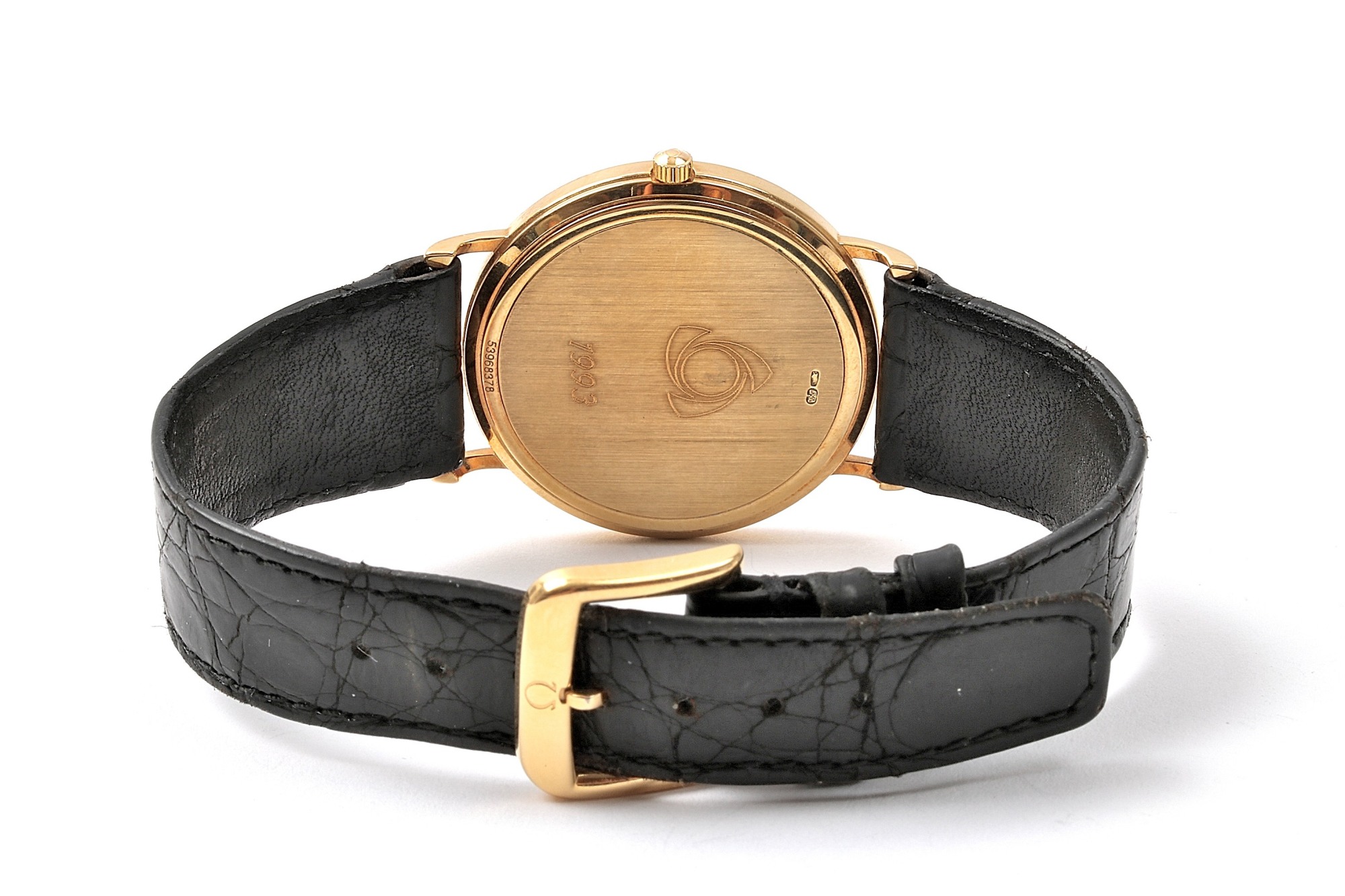 HERRUR OMEGA QUARTZ. 32MM. 18K I UR. ORIGNAL.KRT. GRAVYR BOETT - Bild 2