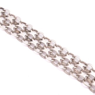 ARMLÄNK SILVER X-LÄNK 19,5CM, BREDD: 1,1CM, TILLV. NSE, KÖPING 1974